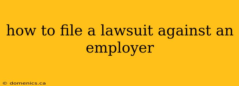 how to file a lawsuit against an employer