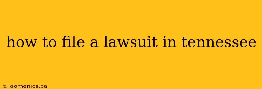 how to file a lawsuit in tennessee