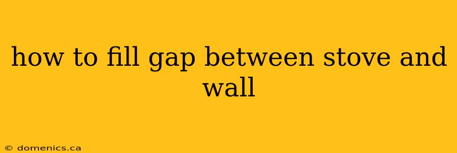 how to fill gap between stove and wall