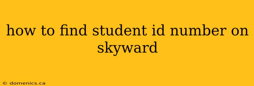 how to find student id number on skyward