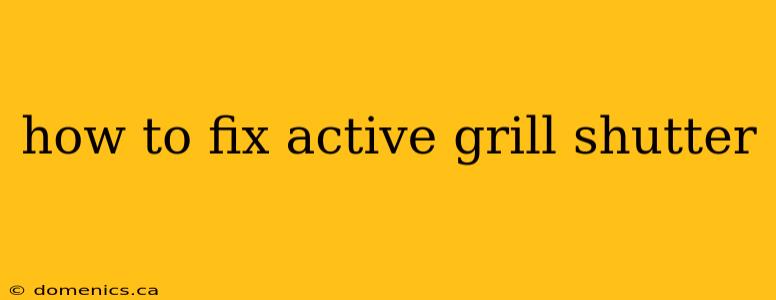 how to fix active grill shutter