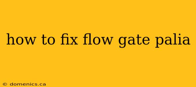 how to fix flow gate palia