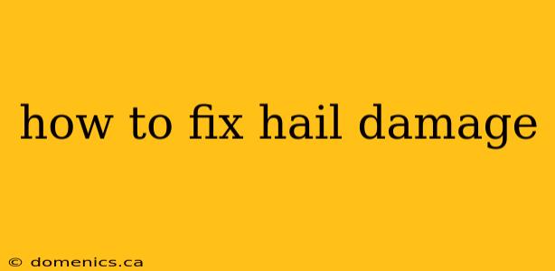 how to fix hail damage