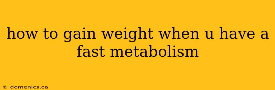 how to gain weight when u have a fast metabolism