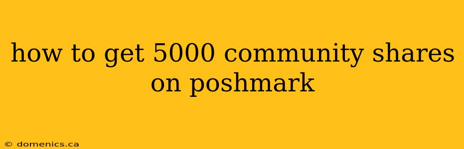 how to get 5000 community shares on poshmark