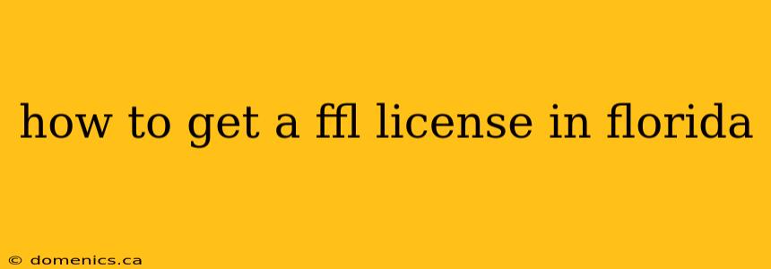 how to get a ffl license in florida