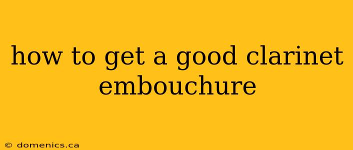 how to get a good clarinet embouchure