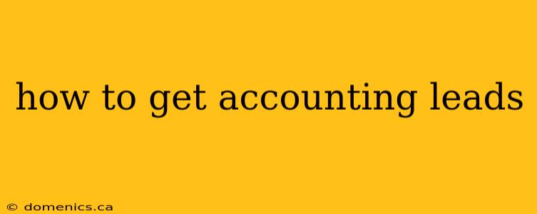 how to get accounting leads