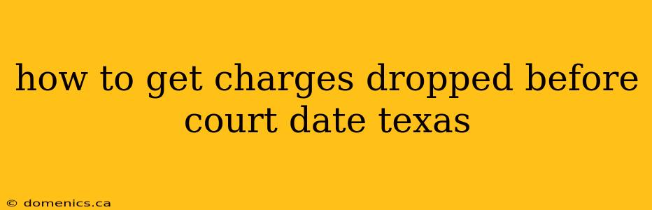 how to get charges dropped before court date texas