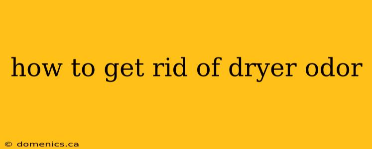 how to get rid of dryer odor