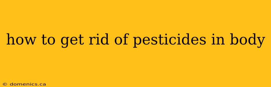 how to get rid of pesticides in body