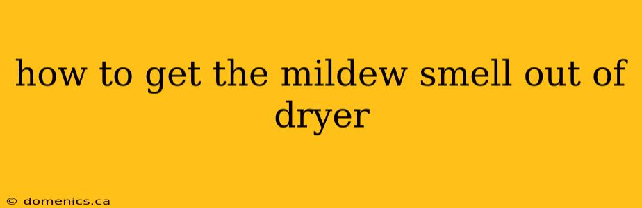 how to get the mildew smell out of dryer