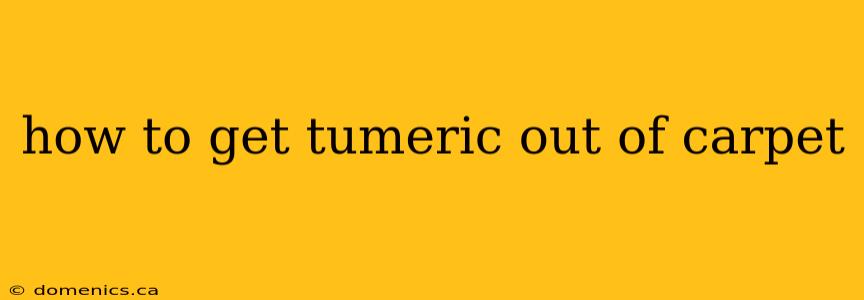 how to get tumeric out of carpet