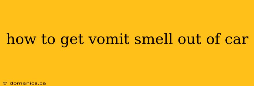 how to get vomit smell out of car