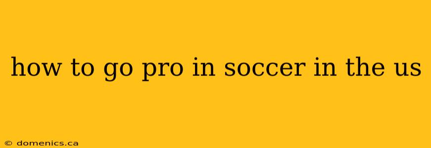 how to go pro in soccer in the us