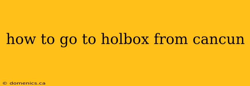 how to go to holbox from cancun