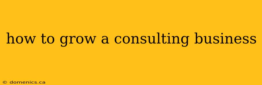 how to grow a consulting business