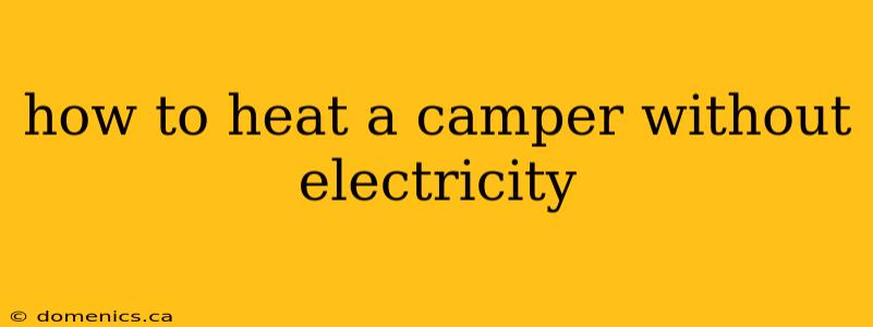 how to heat a camper without electricity