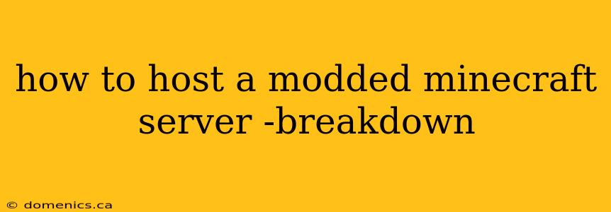 how to host a modded minecraft server -breakdown