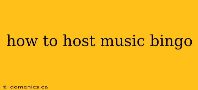 how to host music bingo