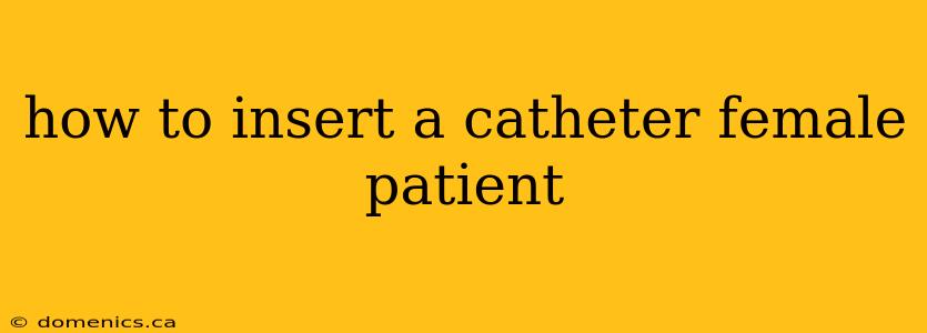 how to insert a catheter female patient