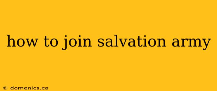 how to join salvation army