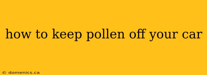 how to keep pollen off your car