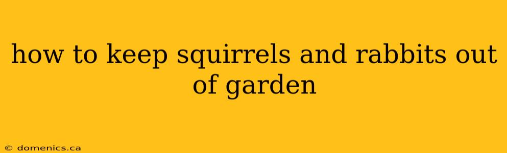 how to keep squirrels and rabbits out of garden