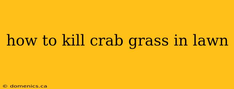 how to kill crab grass in lawn