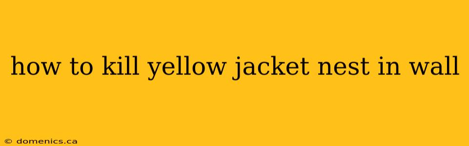 how to kill yellow jacket nest in wall