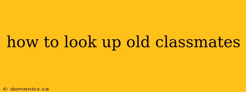 how to look up old classmates