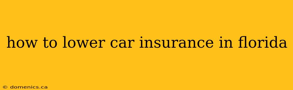 how to lower car insurance in florida