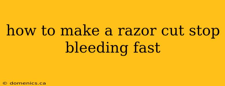 how to make a razor cut stop bleeding fast