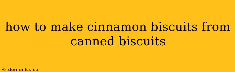 how to make cinnamon biscuits from canned biscuits