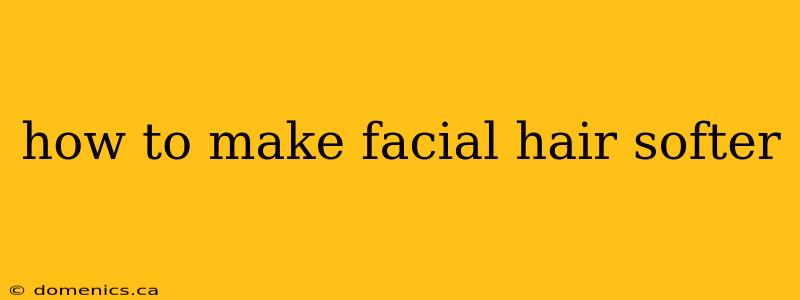 how to make facial hair softer