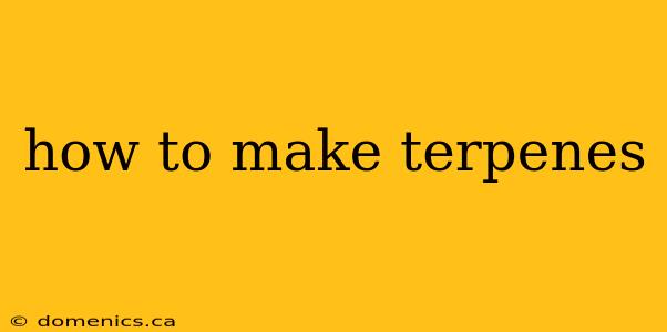 how to make terpenes