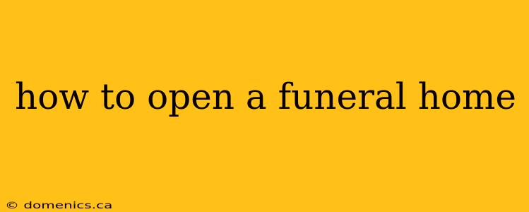 how to open a funeral home