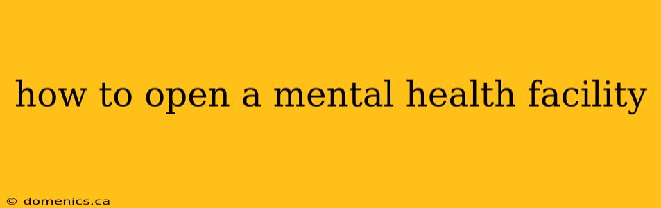 how to open a mental health facility