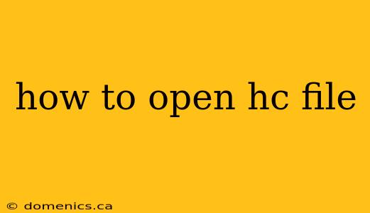 how to open hc file