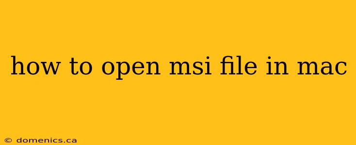 how to open msi file in mac