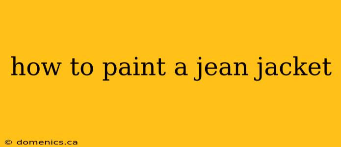 how to paint a jean jacket