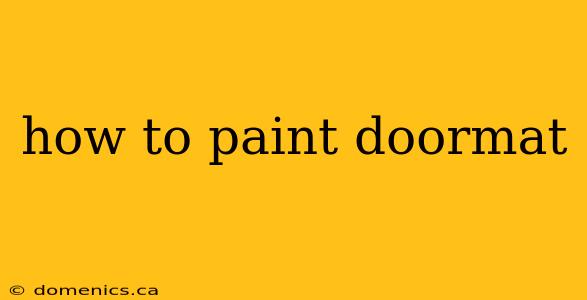 how to paint doormat