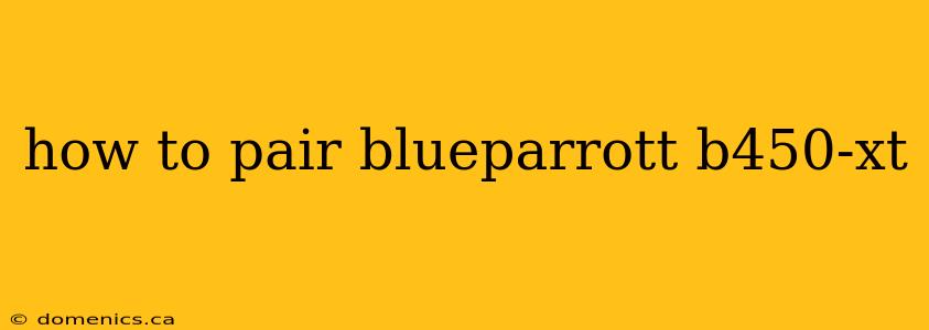 how to pair blueparrott b450-xt