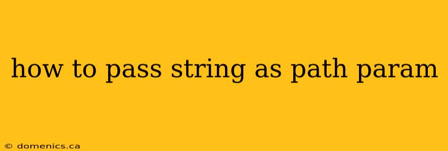 how to pass string as path param