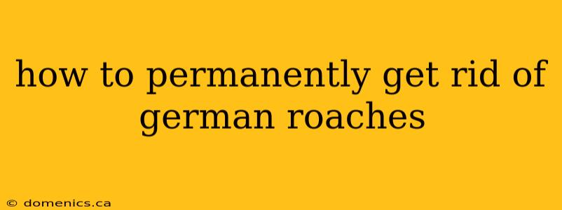 how to permanently get rid of german roaches