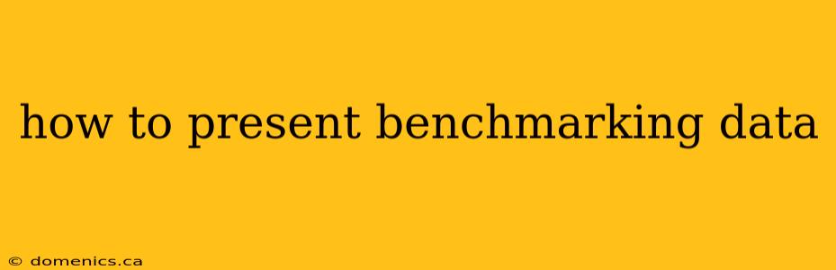 how to present benchmarking data