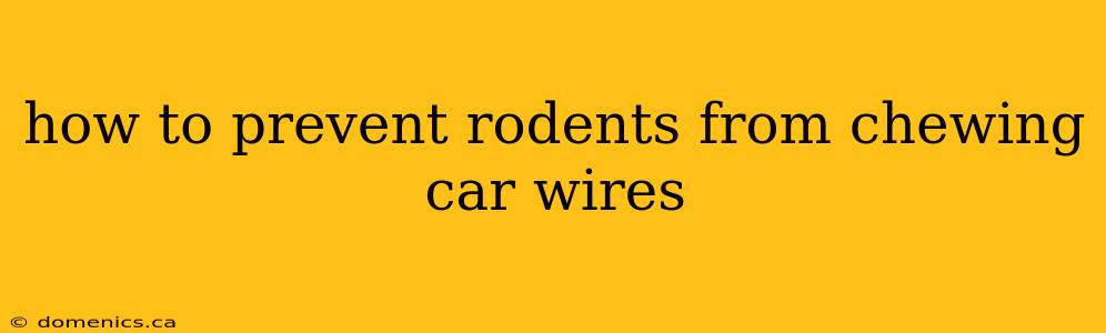 how to prevent rodents from chewing car wires