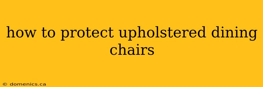 how to protect upholstered dining chairs