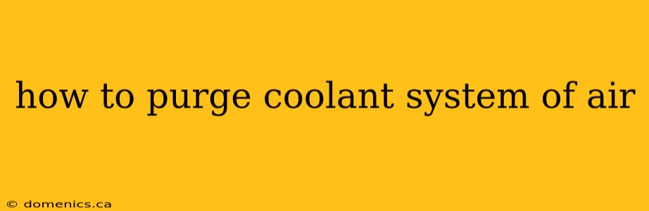 how to purge coolant system of air