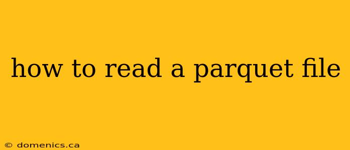 how to read a parquet file